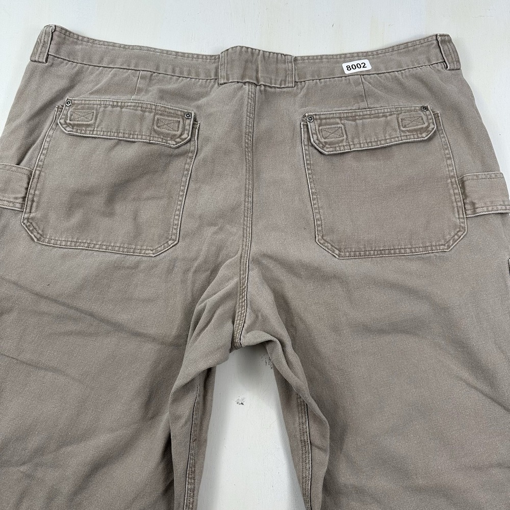 Duluth 100% Cotton Cargo pants Men Actual‎ 47x32 beige Heavyweight Duck Canvas